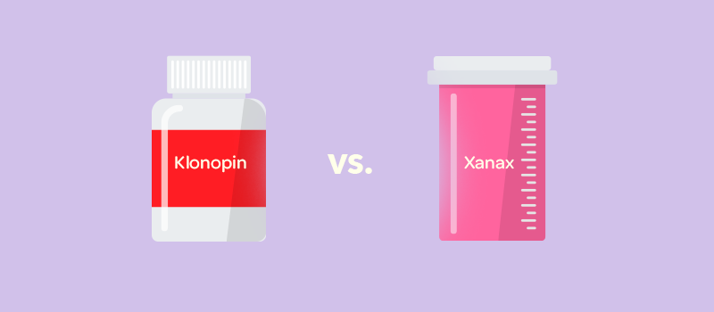 klonopin pill bottle next to xanax pill bottle