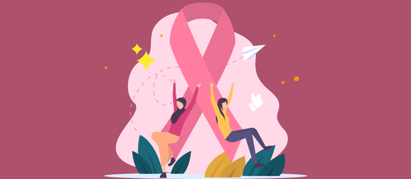 breast cancer ribbon cartoon