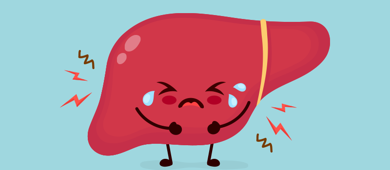 sick liver cartoon